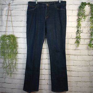 WRANGLER Q-BABY NO GAP WAISTBAND DARK WASH STRETCH WOMENS JEANS SIZE 13/14